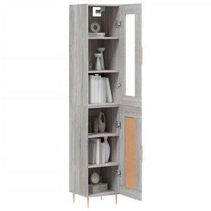 vidaXL Highboard Grey Sonoma 34.5x34x180 cm Engineered Wood