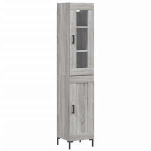 vidaXL Highboard Grey Sonoma 34.5x34x180 cm Engineered Wood