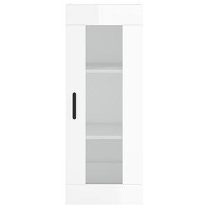 vidaXL Highboard High Gloss White 34.5x34x180 cm Engineered Wood