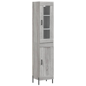 vidaXL Highboard Grey Sonoma 34.5x34x180 cm Engineered Wood