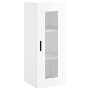 vidaXL Highboard High Gloss White 34.5x34x180 cm Engineered Wood