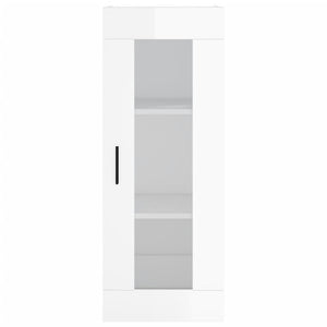 vidaXL Highboard High Gloss White 34.5x34x180 cm Engineered Wood