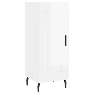 vidaXL Highboard High Gloss White 34.5x34x180 cm Engineered Wood