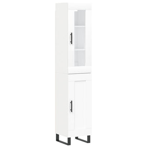 vidaXL Highboard White 34.5x34x180 cm Engineered Wood