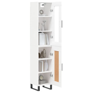 vidaXL Highboard White 34.5x34x180 cm Engineered Wood