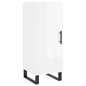 vidaXL Highboard High Gloss White 34.5x34x180 cm Engineered Wood