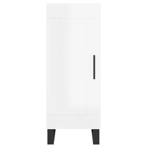 vidaXL Highboard High Gloss White 34.5x34x180 cm Engineered Wood