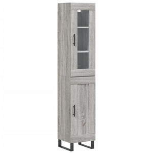 vidaXL Highboard Grey Sonoma 34.5x34x180 cm Engineered Wood