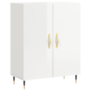 vidaXL Highboard High Gloss White 69.5x34x180 cm Engineered Wood