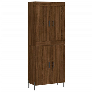 vidaXL Highboard Brown Oak 69.5x34x180 cm Engineered Wood