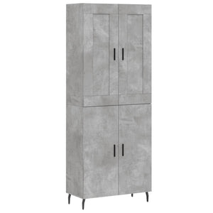 vidaXL Highboard Concrete Grey 69.5x34x180 cm Engineered Wood