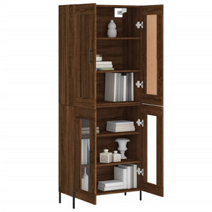 vidaXL Highboard Brown Oak 69.5x34x180 cm Engineered Wood