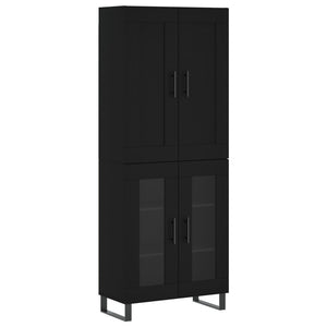 vidaXL Highboard Black 69.5x34x180 cm Engineered Wood