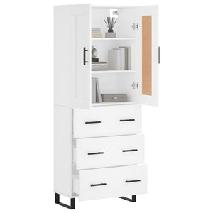 vidaXL Highboard White 69.5x34x180 cm Engineered Wood