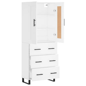 vidaXL Highboard White 69.5x34x180 cm Engineered Wood