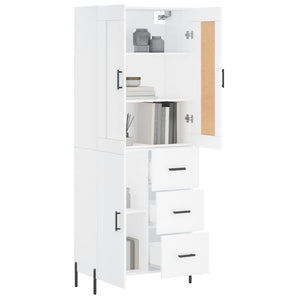 vidaXL Highboard White 69.5x34x180 cm Engineered Wood