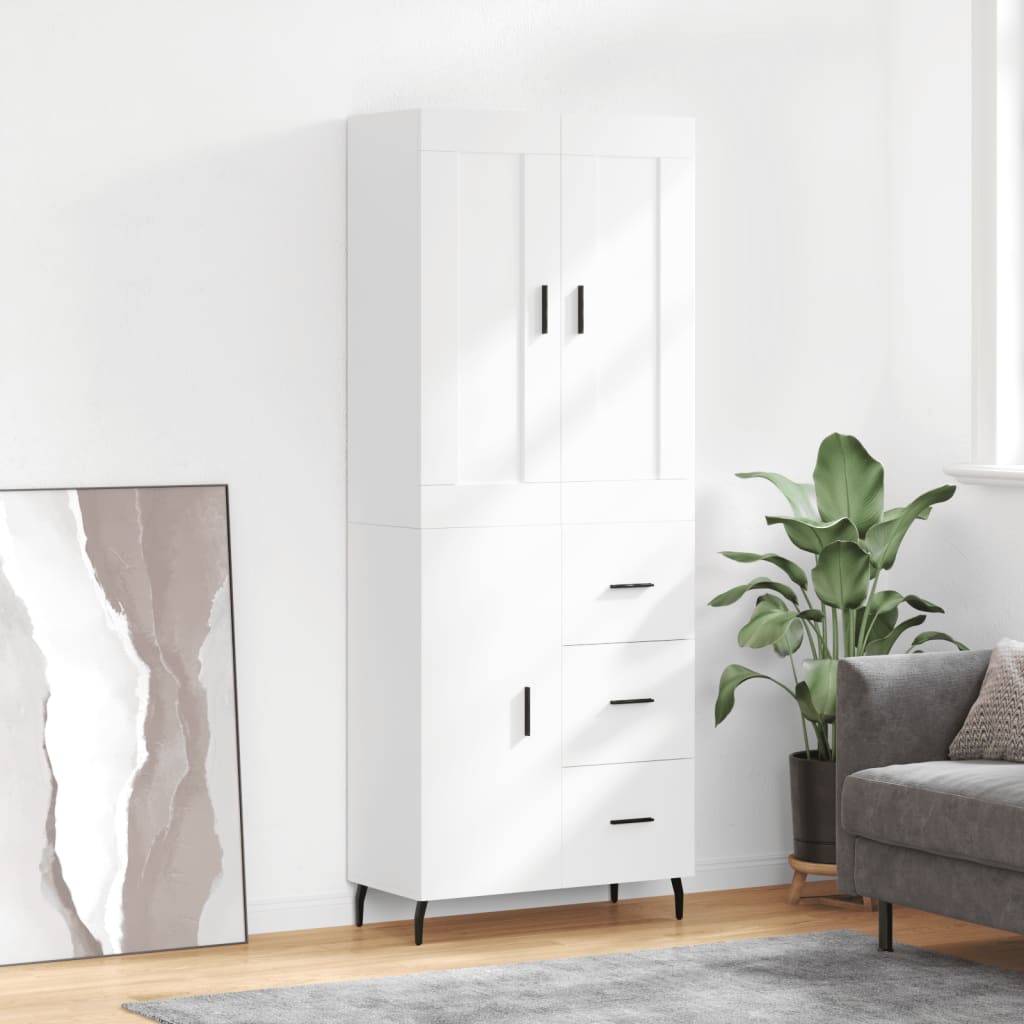 vidaXL Highboard White 69.5x34x180 cm Engineered Wood