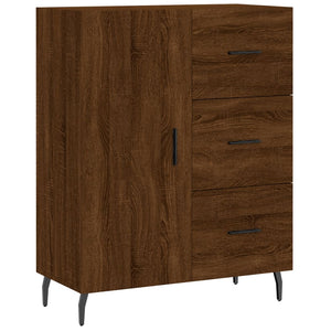 vidaXL Highboard Brown Oak 69.5x34x180 cm Engineered Wood