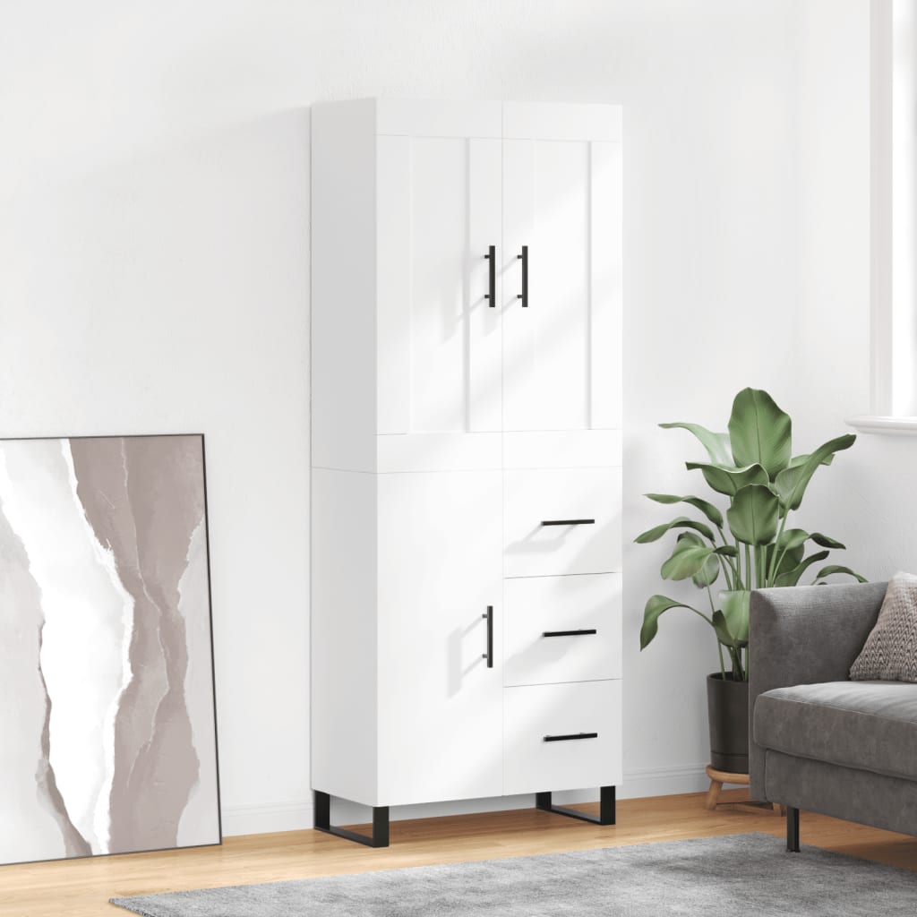 vidaXL Highboard White 69.5x34x180 cm Engineered Wood