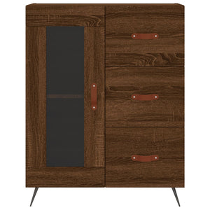 vidaXL Highboard Brown Oak 69.5x34x180 cm Engineered Wood
