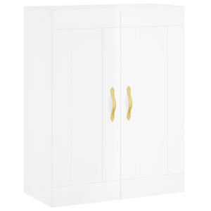 vidaXL Highboard High Gloss White 69.5x34x180 cm Engineered Wood