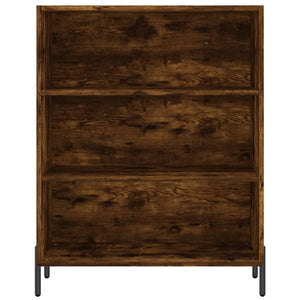 vidaXL Highboard Smoked Oak 69.5x34x180 cm Engineered Wood