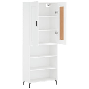 vidaXL Highboard White 69.5x34x180 cm Engineered Wood