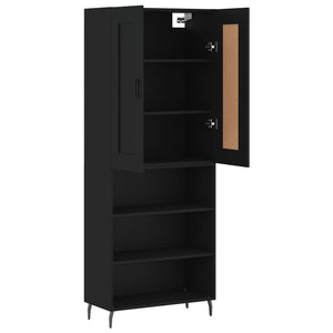 vidaXL Highboard Black 69.5x34x180 cm Engineered Wood