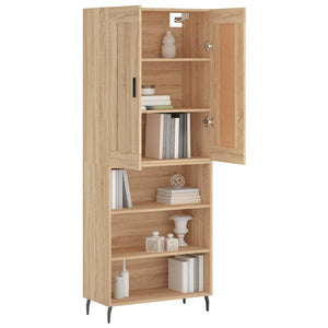 vidaXL Highboard Sonoma Oak 69.5x34x180 cm Engineered Wood