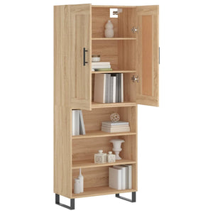 vidaXL Highboard Sonoma Oak 69.5x34x180 cm Engineered Wood