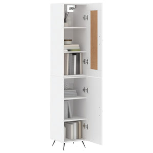 vidaXL Highboard White 34.5x34x180 cm Engineered Wood