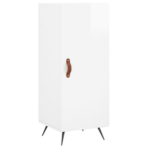 vidaXL Highboard High Gloss White 34.5x34x180 cm Engineered Wood