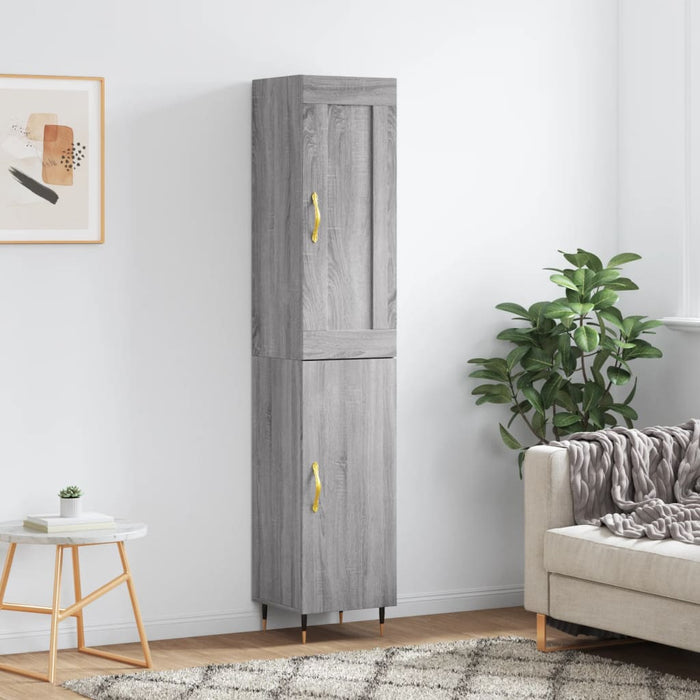 vidaXL Highboard Grey Sonoma 34.5x34x180 cm Engineered Wood