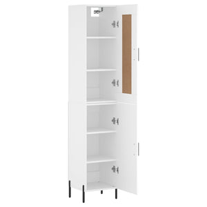 vidaXL Highboard White 34.5x34x180 cm Engineered Wood