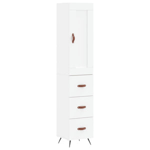 vidaXL Highboard White 34.5x34x180 cm Engineered Wood