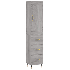 vidaXL Highboard Grey Sonoma 34.5x34x180 cm Engineered Wood