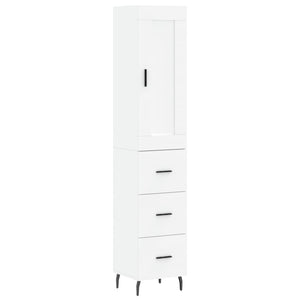 vidaXL Highboard White 34.5x34x180 cm Engineered Wood