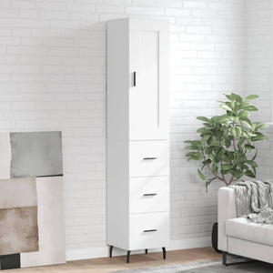 vidaXL Highboard White 34.5x34x180 cm Engineered Wood