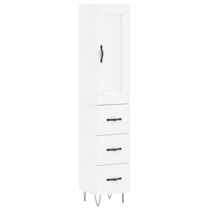 vidaXL Highboard White 34.5x34x180 cm Engineered Wood