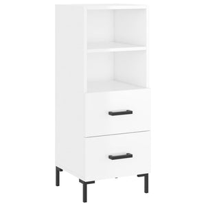 vidaXL Highboard High Gloss White 34.5x34x180 cm Engineered Wood