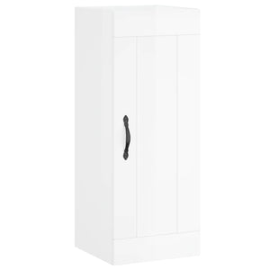 vidaXL Highboard High Gloss White 34.5x34x180 cm Engineered Wood