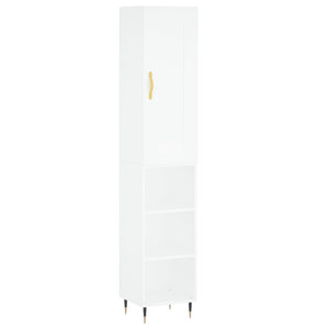 vidaXL Highboard White 34.5x34x180 cm Engineered Wood