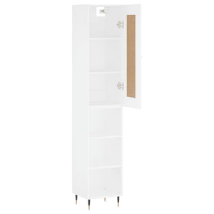 vidaXL Highboard White 34.5x34x180 cm Engineered Wood