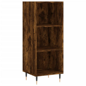 vidaXL Highboard Smoked Oak 34.5x34x180 cm Engineered Wood