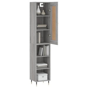 vidaXL Highboard Grey Sonoma 34.5x34x180 cm Engineered Wood