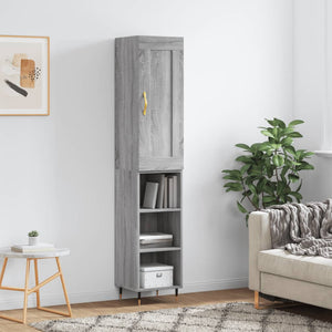 vidaXL Highboard Grey Sonoma 34.5x34x180 cm Engineered Wood