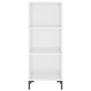 vidaXL Highboard High Gloss White 34.5x34x180 cm Engineered Wood