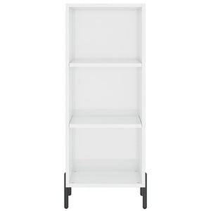 vidaXL Highboard High Gloss White 34.5x34x180 cm Engineered Wood