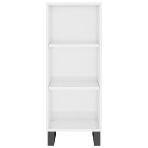 vidaXL Highboard High Gloss White 34.5x34x180 cm Engineered Wood