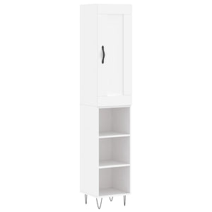 vidaXL Highboard White 34.5x34x180 cm Engineered Wood